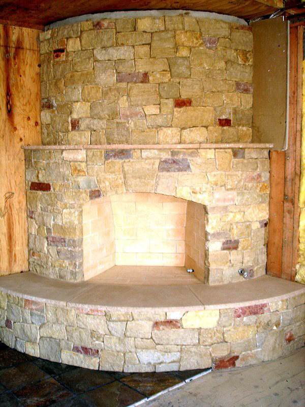 Curved Limestone Fireplace, San Francisco, San Francisco County, CA