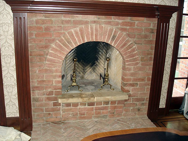 Old Carolina Brick Fireplace