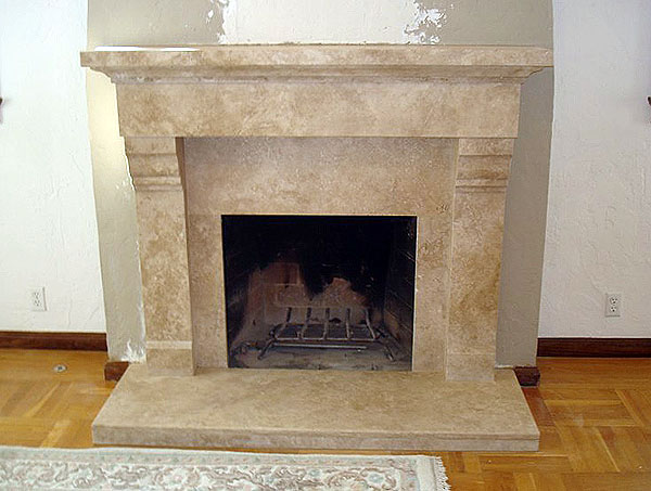Travertine Fireplace